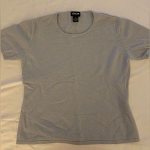 Pale blue-grey cashmere sweater by Kirkland